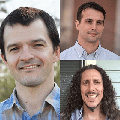 a collage of head shots featuring justin brown on the left, adrian barragan on the top right, and juan garcia prudencio on the bottom right